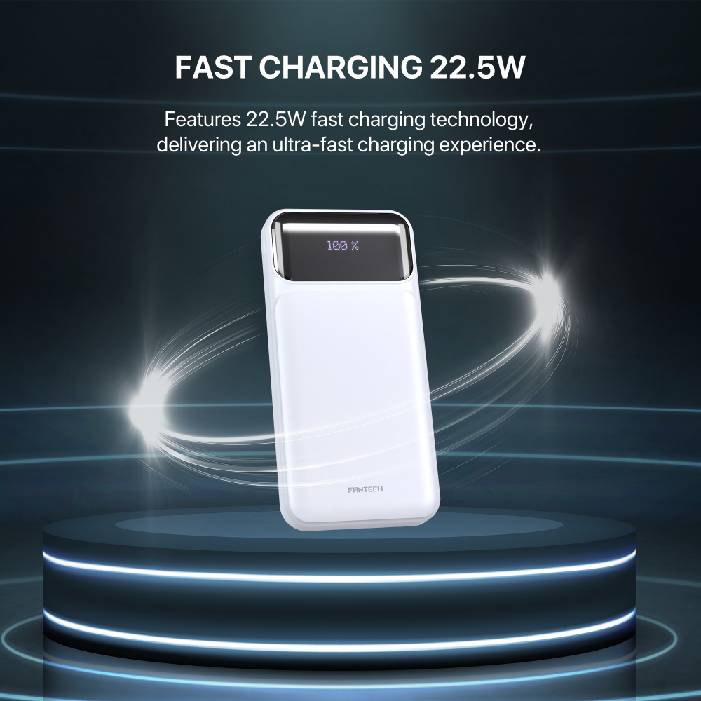 Power bank Prenosiva baterija Fantech T2 10000mAh QC, PD, 22.5W  beli