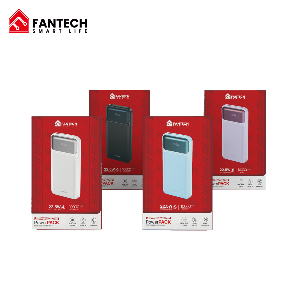 Power bank Prenosiva baterija Fantech T2 10000mAh QC, PD, 22.5W  plavi
