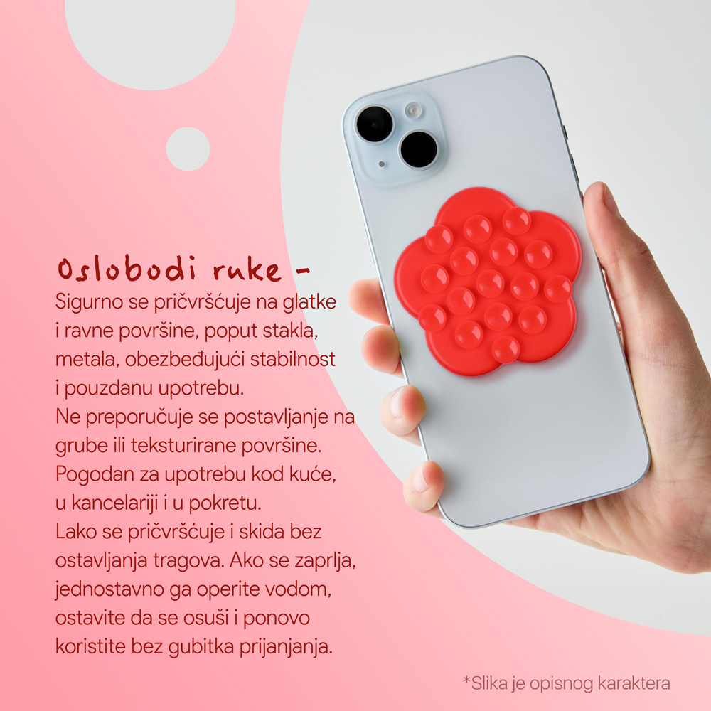 Stiker za mobilni telefon Magnetic Flower svetlo plavi