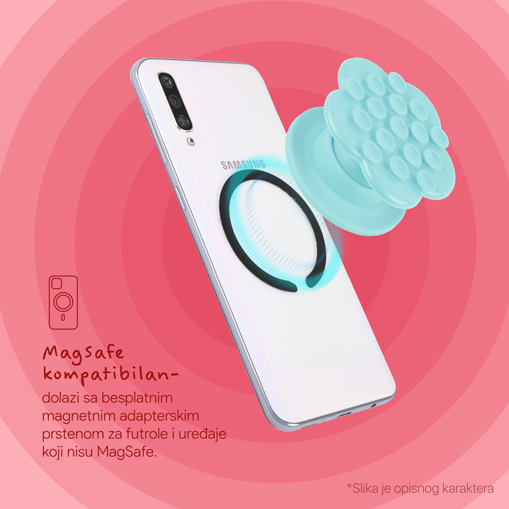 Stiker za mobilni telefon Magnetic Heart pink