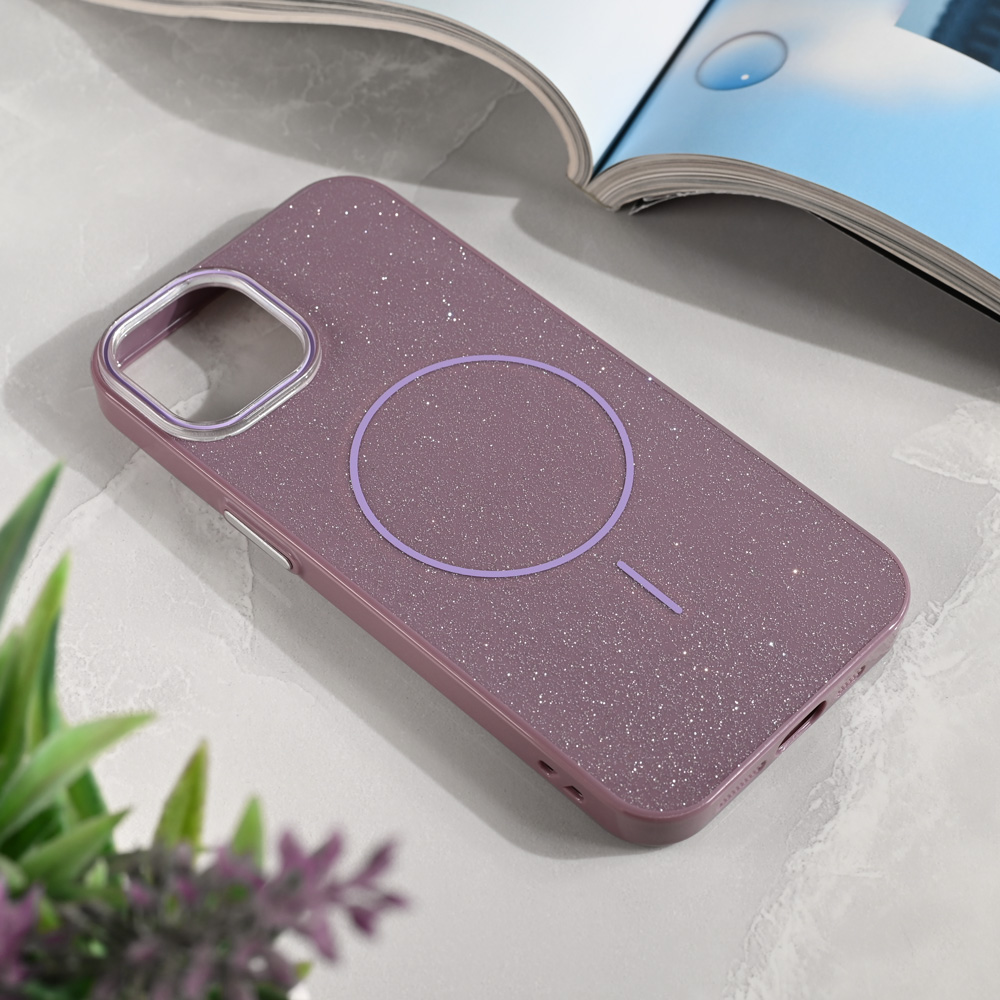 Torbica Magsafe Sparkle Dust za iPhone 13/14 6.1 ljubicasta