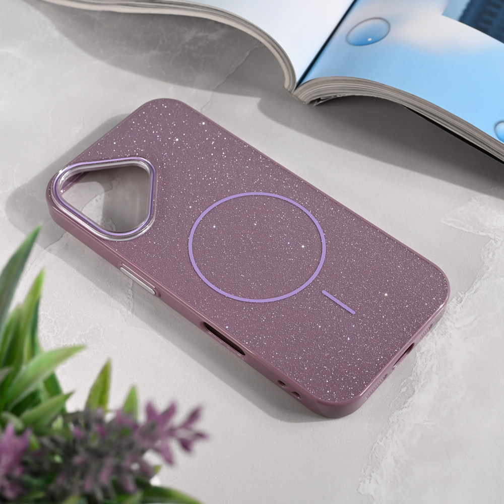 Torbica Magsafe Sparkle Dust za iPhone 16 6.1 ljubicasta