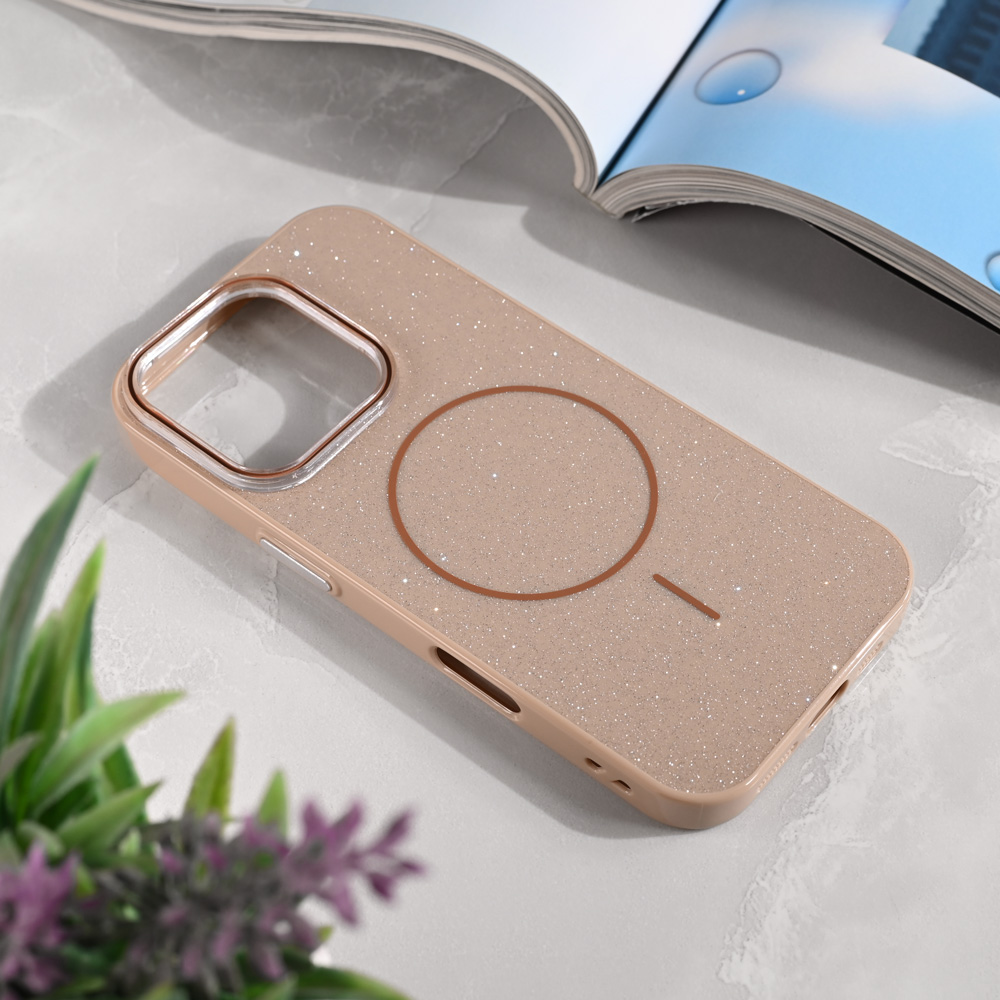 Torbica Magsafe Sparkle Dust za iPhone 16 Pro 6.3 zlatna