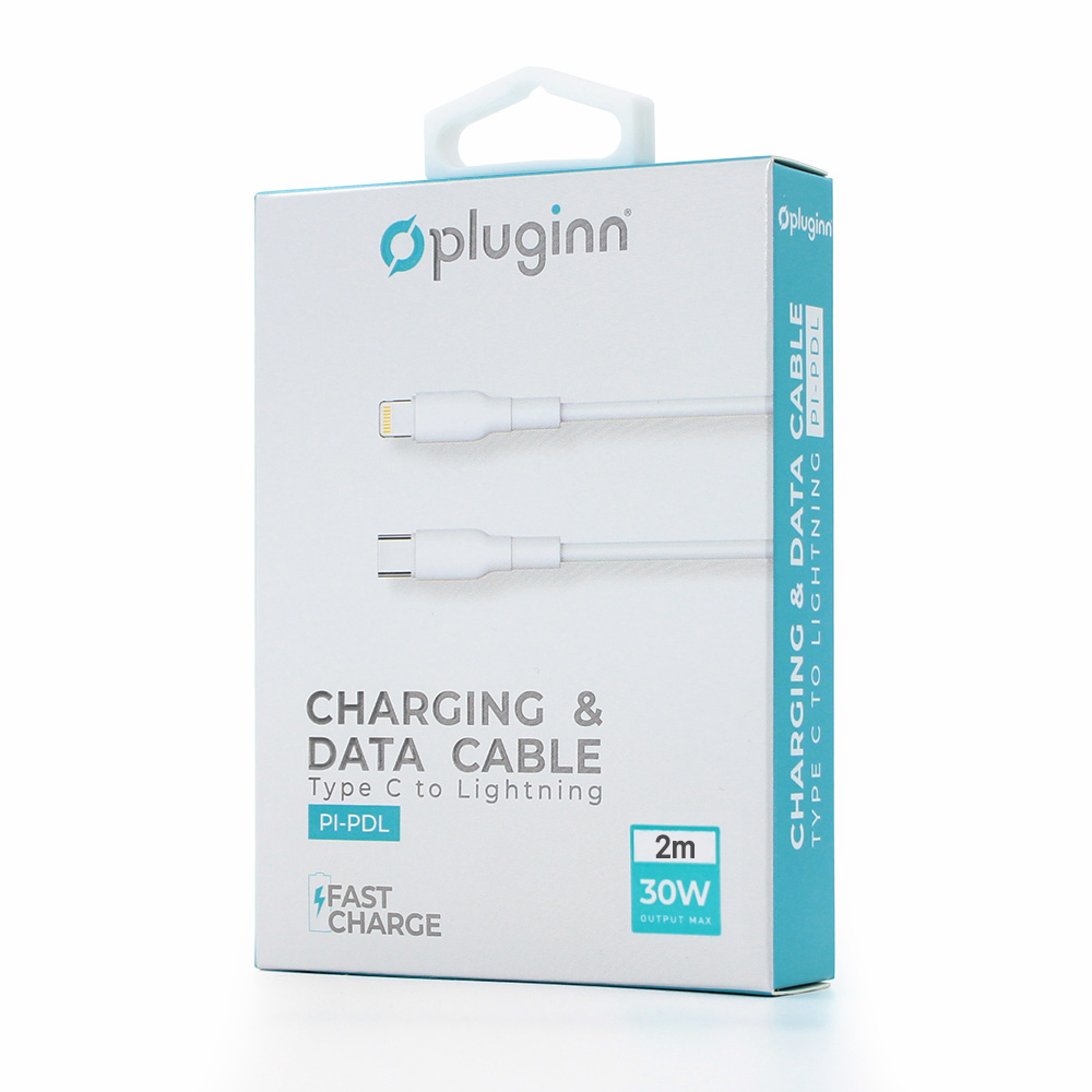 Data Kabl Pluginn PI-PDL 30W Type C na Lightning beli 2m