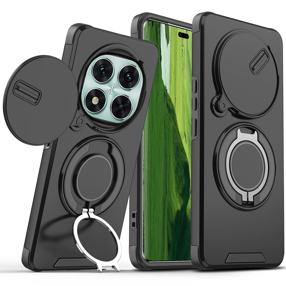 Torbica CamShield Ring stand za Xiaomi Redmi Note 14 Pro Plus (EU) crna