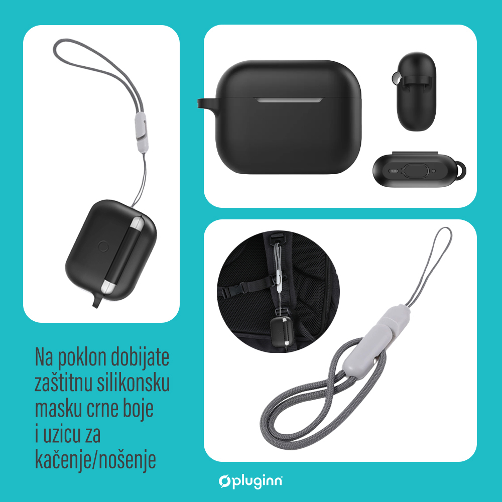 Bluetooth slusalice Pluginn Airbuds Pro bele