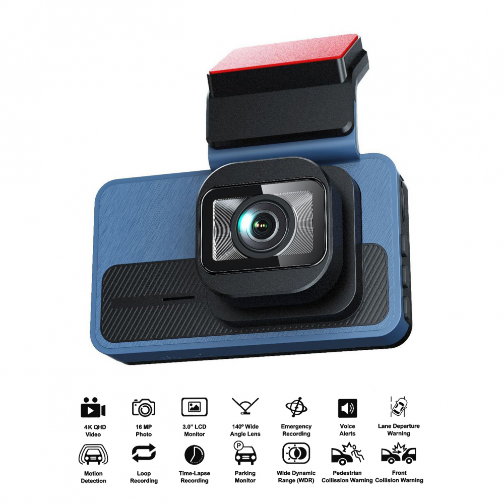 Kamera za Auto DashCam Pro JWD 4K crna
