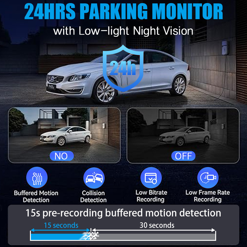 Kamera za Auto DashCam Pro WDR BlackBox JWD 4K crna