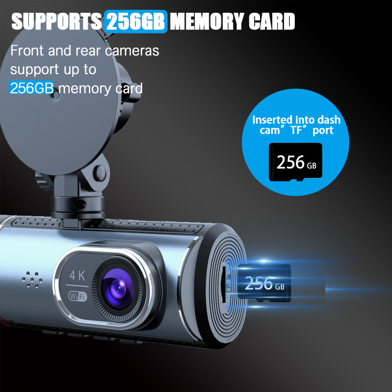 Kamera za Auto DashCam Pro WDR BlackBox JWD 4K crna