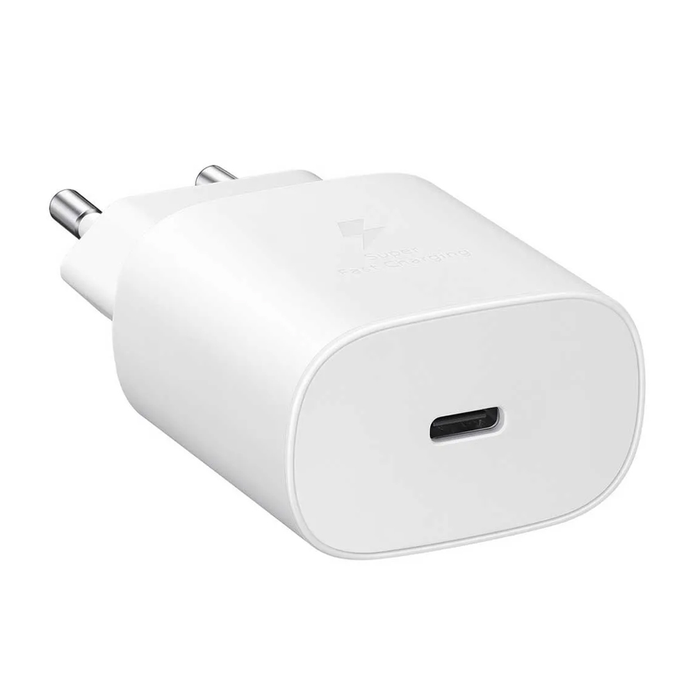 Kucni punjac PD Fast charger 25W za Samsung sa PD Type C kablom CE beli