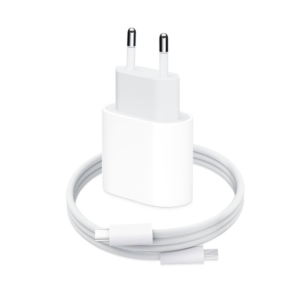 Kucni punjac PD Fast charger 35W za iPhone 15-16 sa PD Type C kablom CE beli
