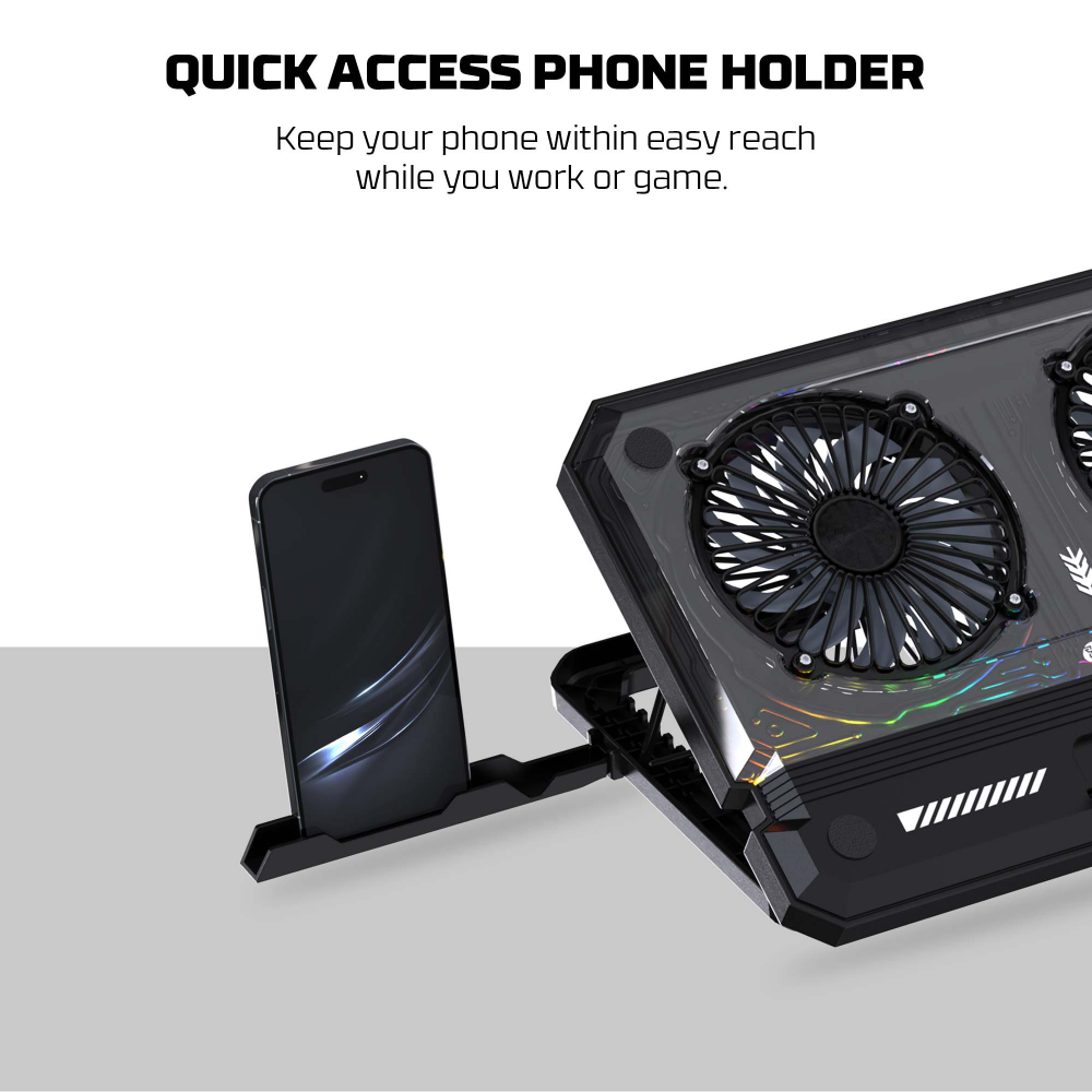 Laptop Cooler Fantech NC21 RGB crni