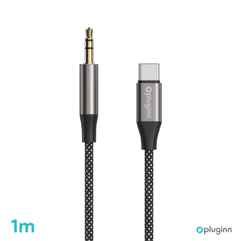 Adapter Pluginn 3.5mm na Type C 1m crni