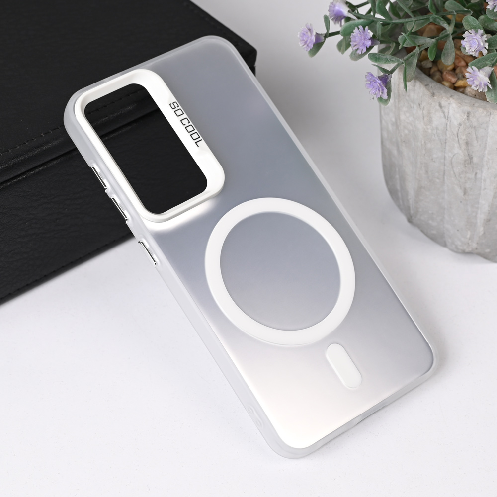 Torbica Magsafe Clear za Samsung S931B Galaxy S25 srebrna