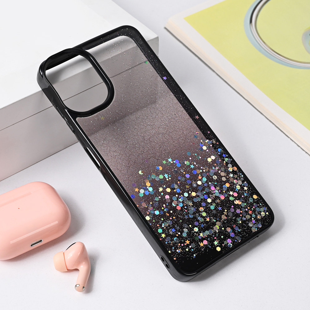 Torbica Frame Glitter za Samsung A065F Galaxy A06 crna