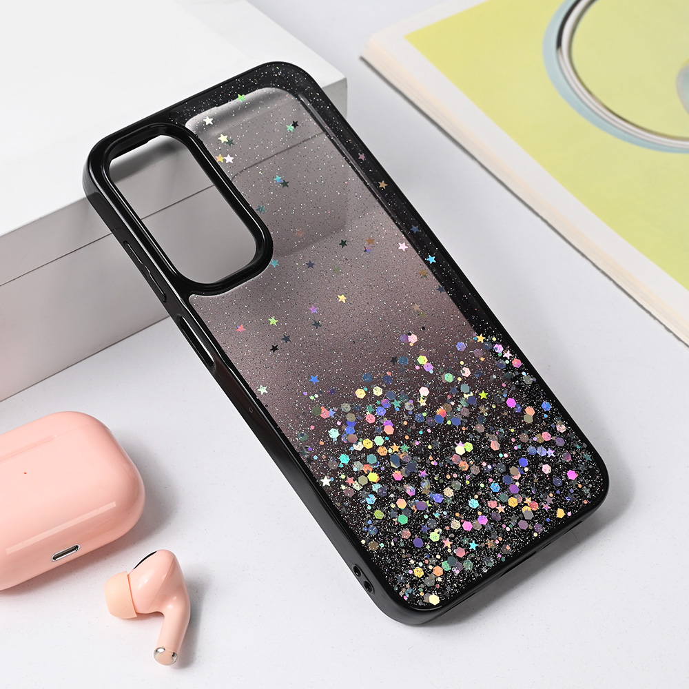 Torbica Frame Glitter za Samsung A256B Galaxy A25 crna