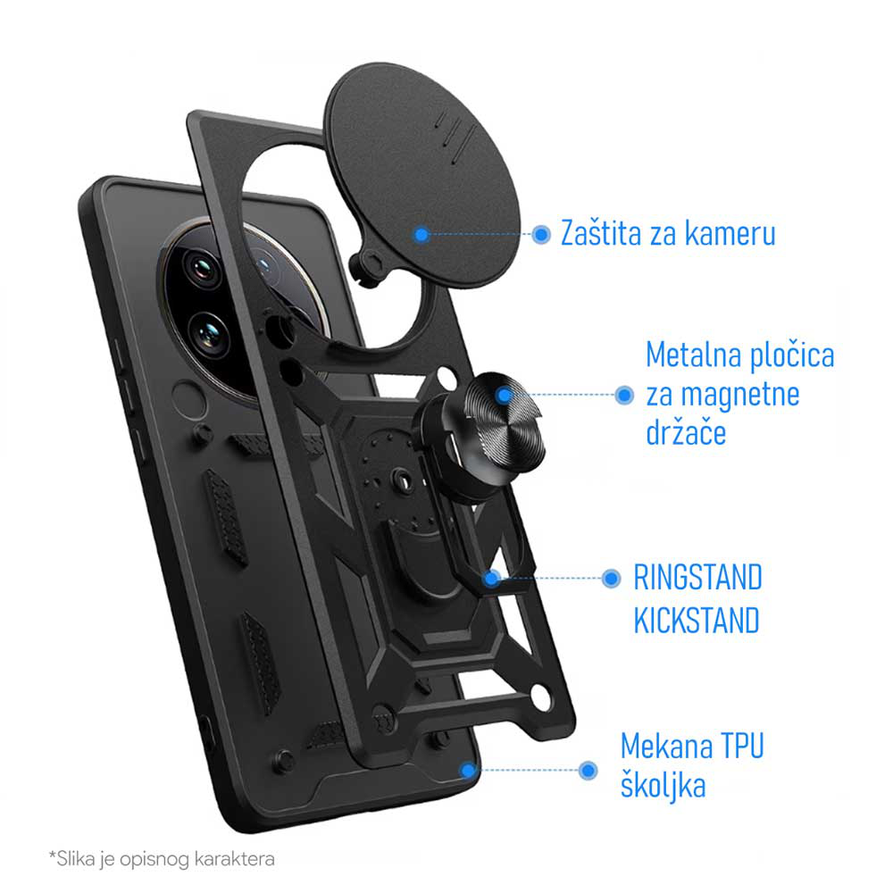 Torbica Hard Shield za Honor X8c tamno zelena