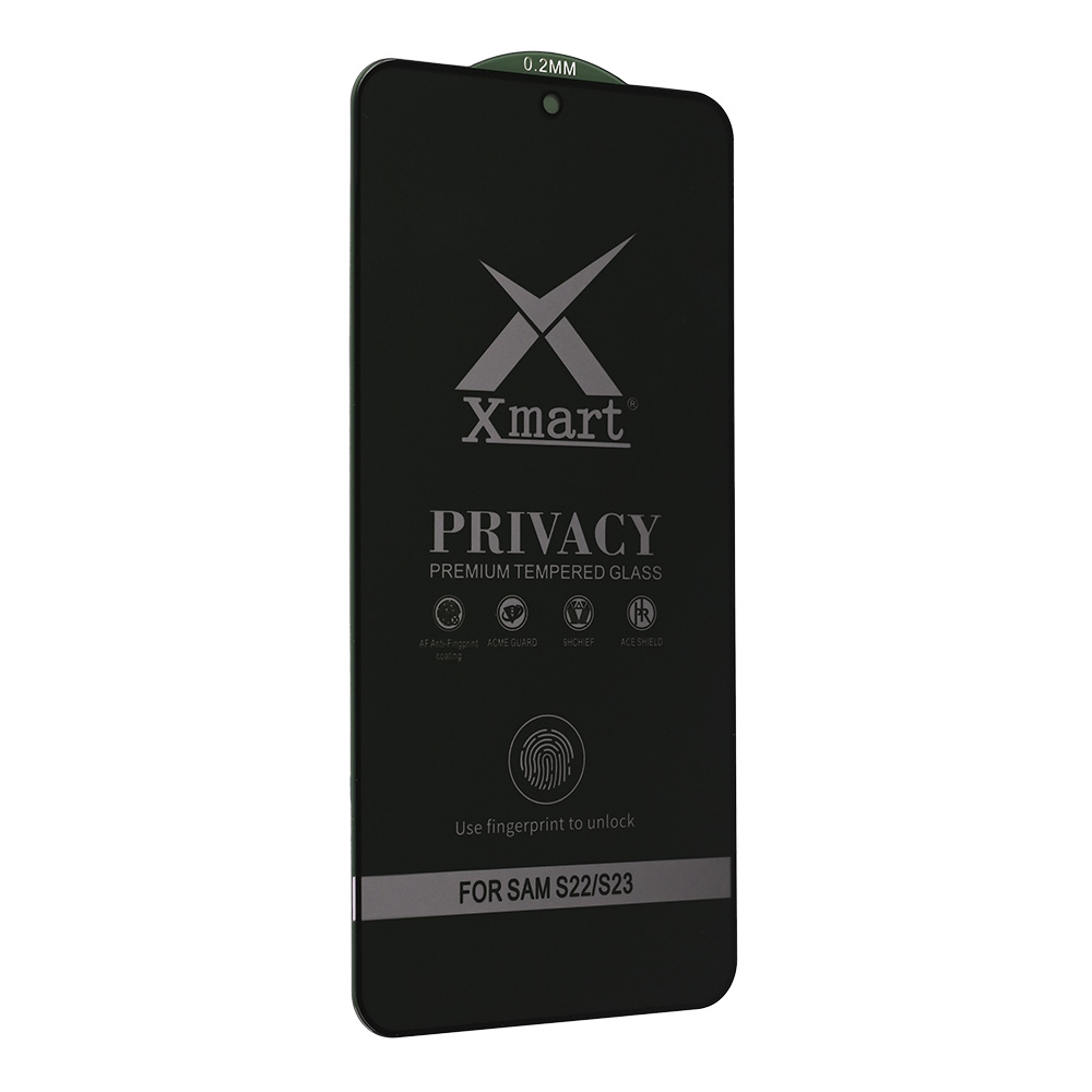 Zastitno staklo Tempered Glass X Mart 9D Privacy za Samsung S911B Galaxy S23 (fingerprint unlock)