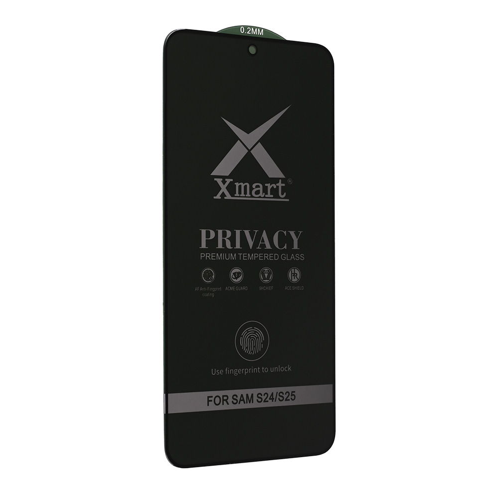 Zastitno staklo Tempered Glass X Mart 9D Privacy za Samsung S921B/S931B Galaxy S24/S25 (fingerprint unlock)