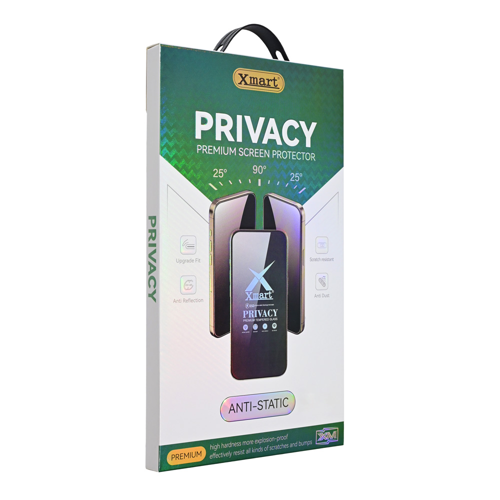 Zastitno staklo Tempered Glass X Mart 9D Privacy za Samsung S938B Galaxy S25 Ultra (fingerprint unlock)