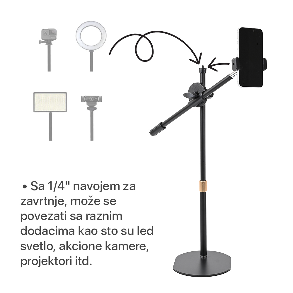 Drzac za mobilni telefon 360 crni