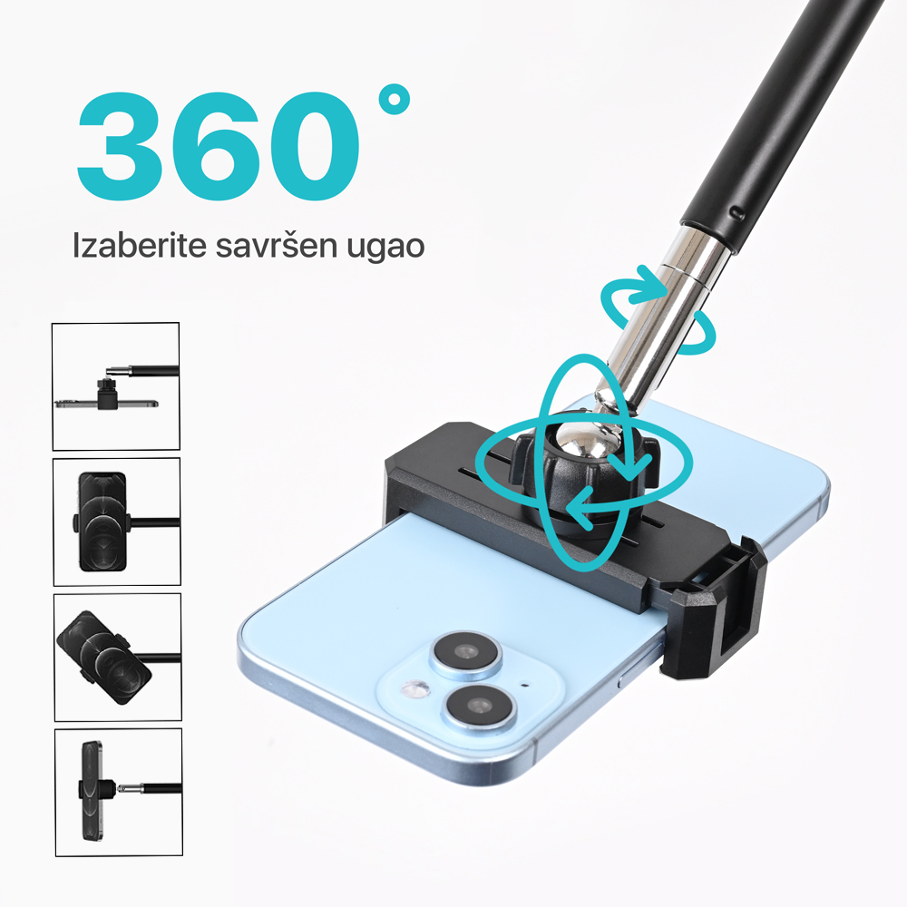 Drzac za mobilni telefon 360 crni