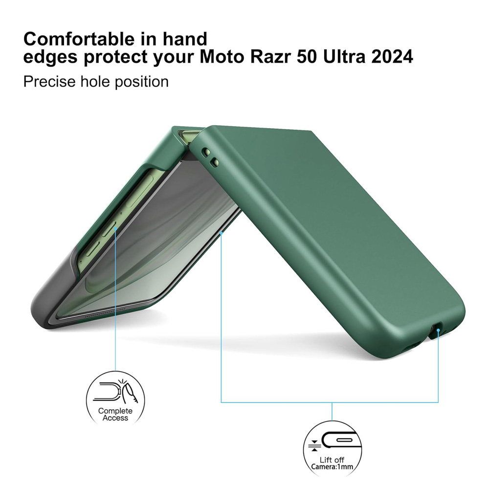 Torbica Flip za Motorola Razr 50 Ultra tamno zelena