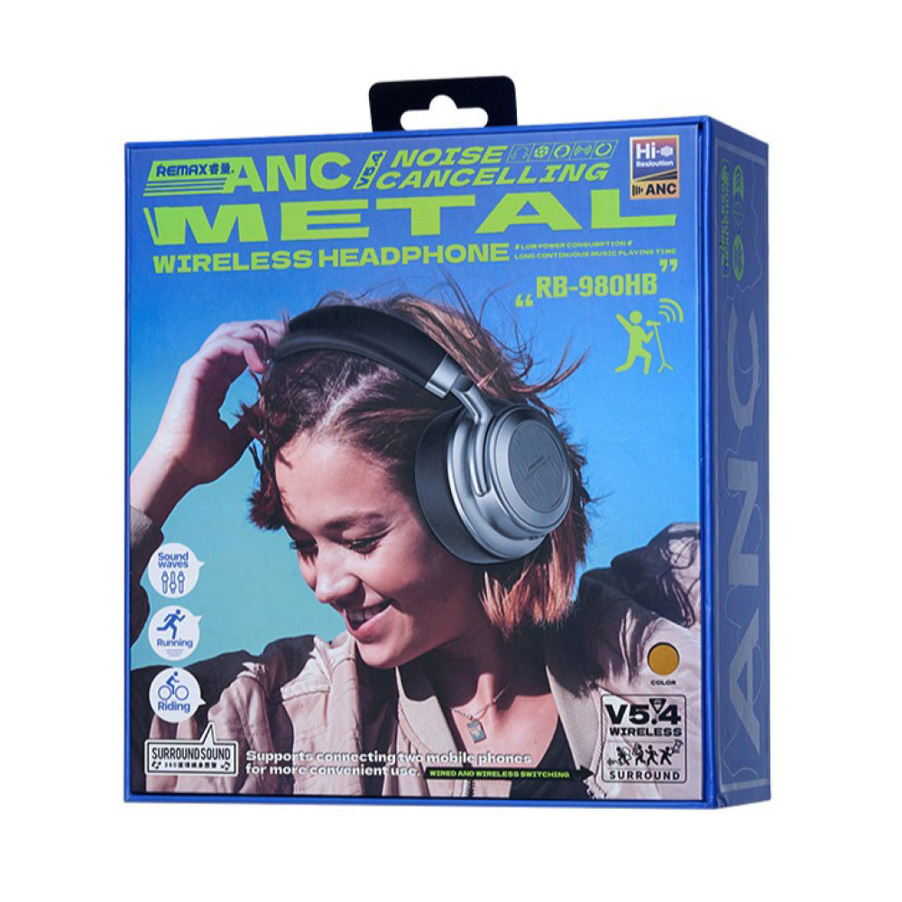 Bluetooth slusalice REMAX ANC RB-980HB crne