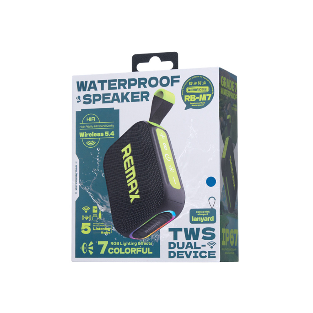 Bluetooth zvucnik REMAX RB-M7 10W vodootporan zeleni