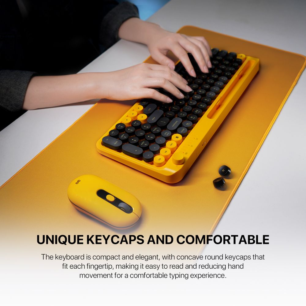 Combo mis tastatura wireless Fantech WK-899 GO mochi101 zuta