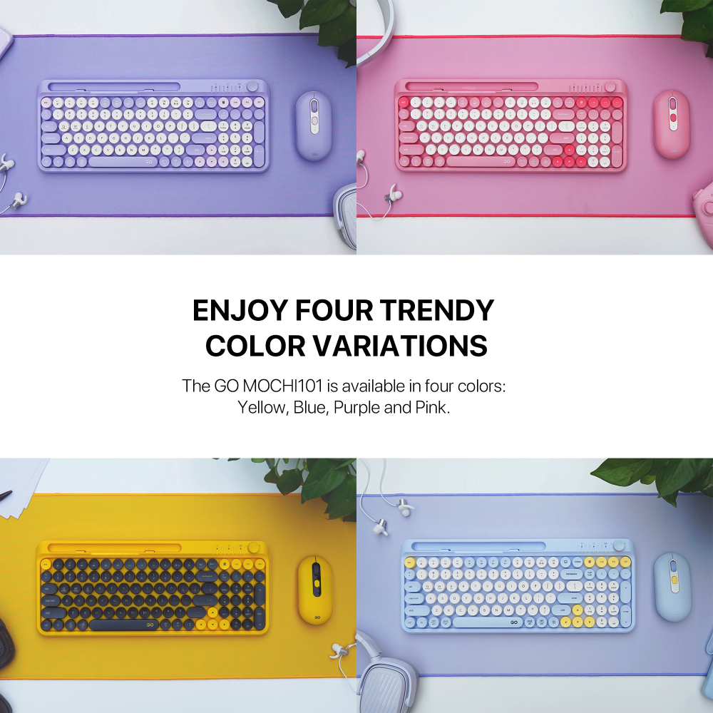 Combo mis tastatura wireless Fantech WK-899 GO mochi101 zuta