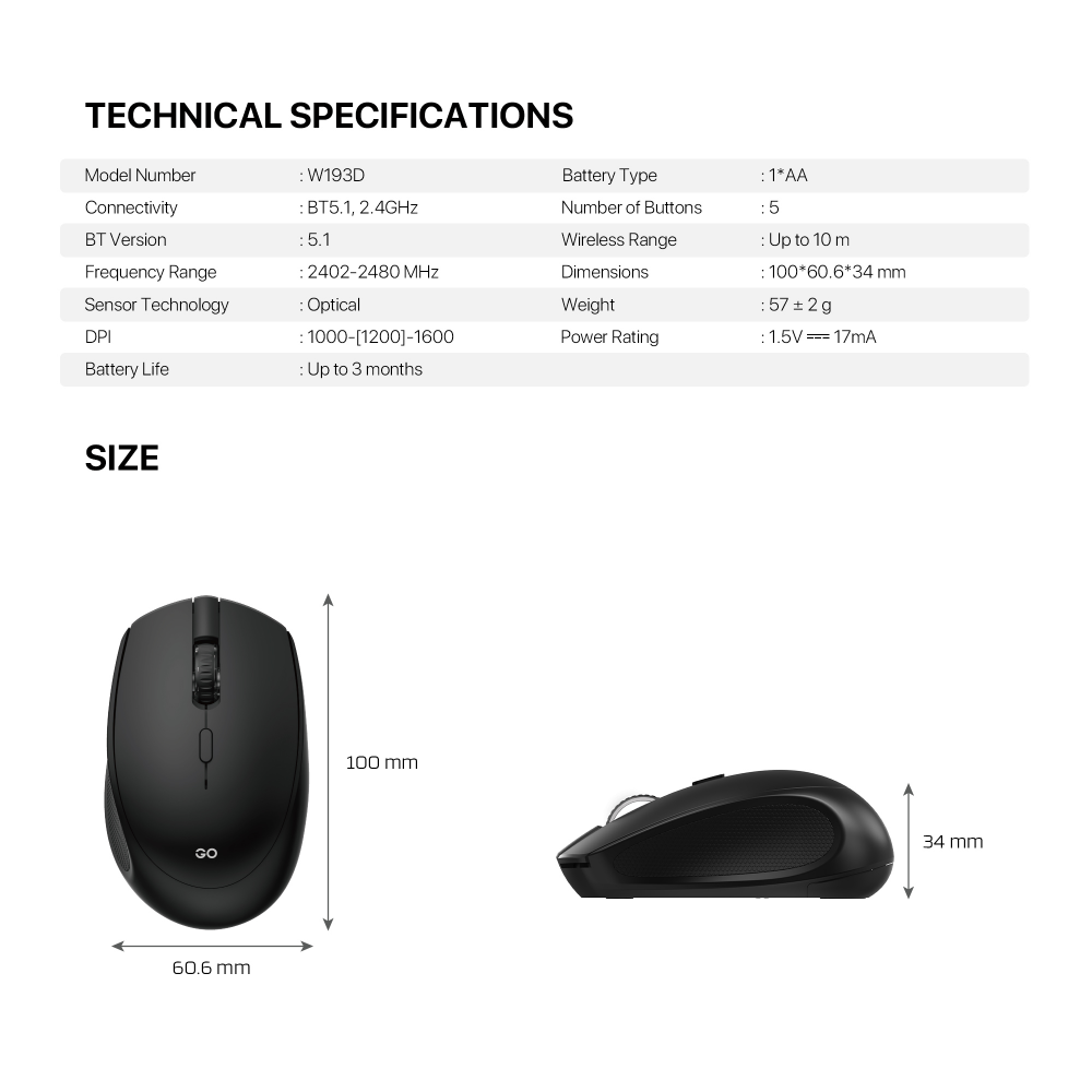 Kancelarijski Wireless mis Fantech W193D crveni