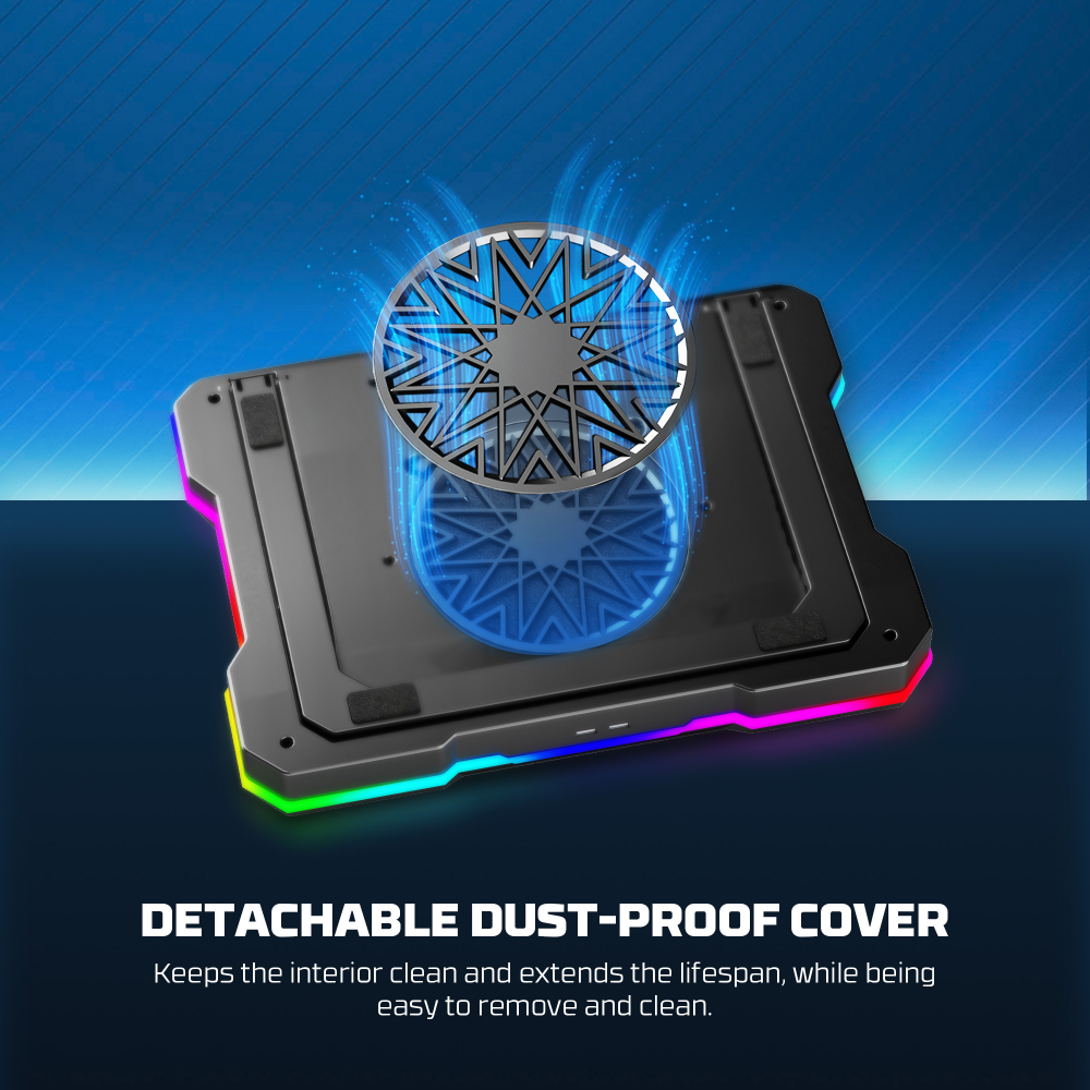 Laptop Cooler Fantech NC22 RGB crni