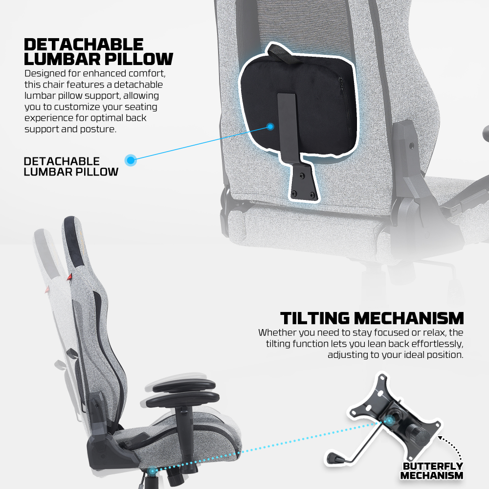 Stolica Gaming Fantech GC195 siva