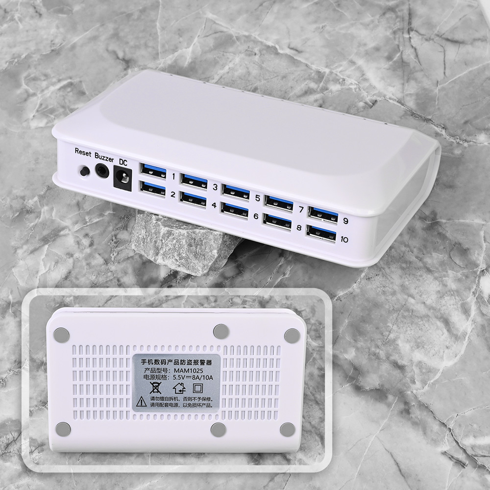 Alarmi za laptop JWD 10 porta beli
