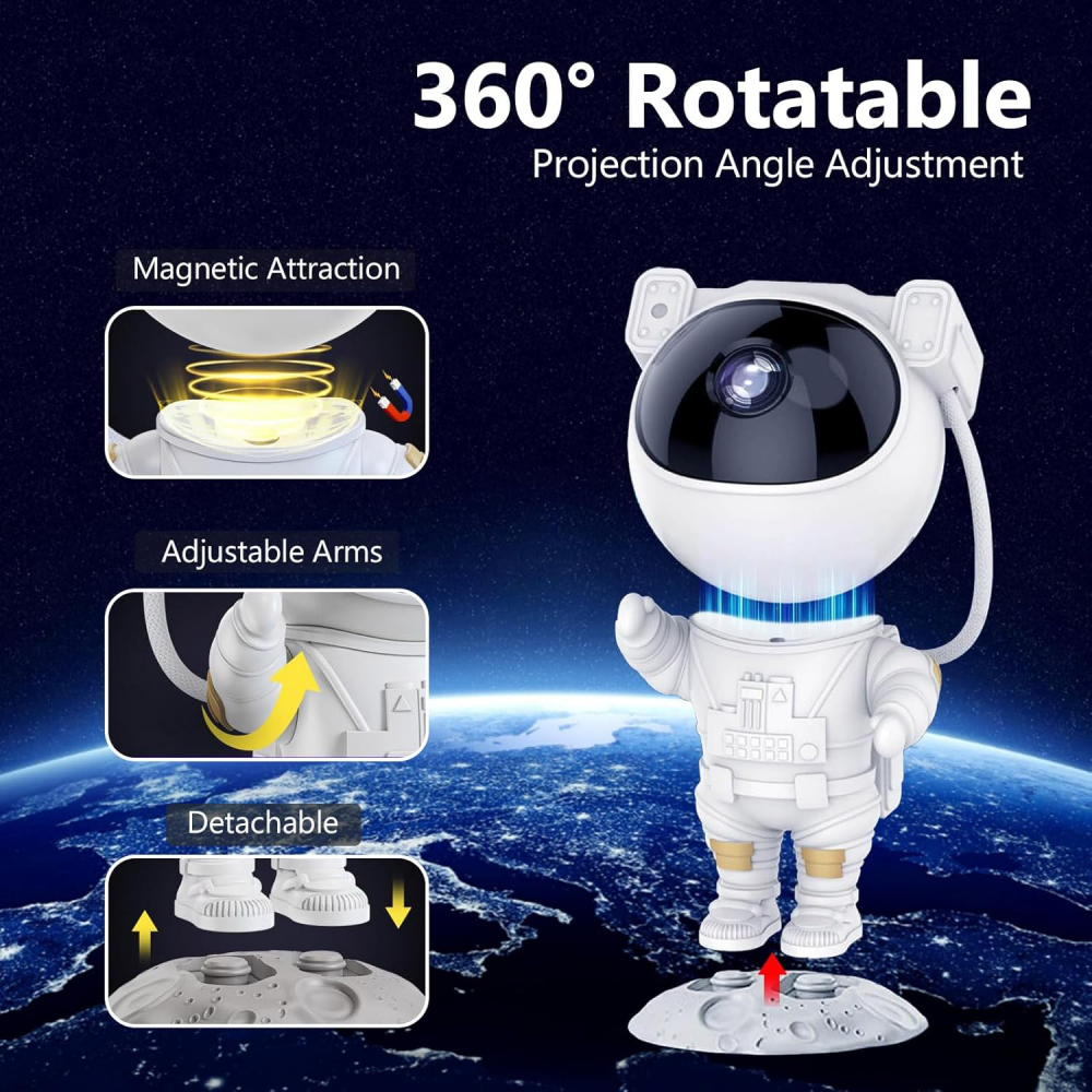 Astronaut projektor lampa M18 JWD bela
