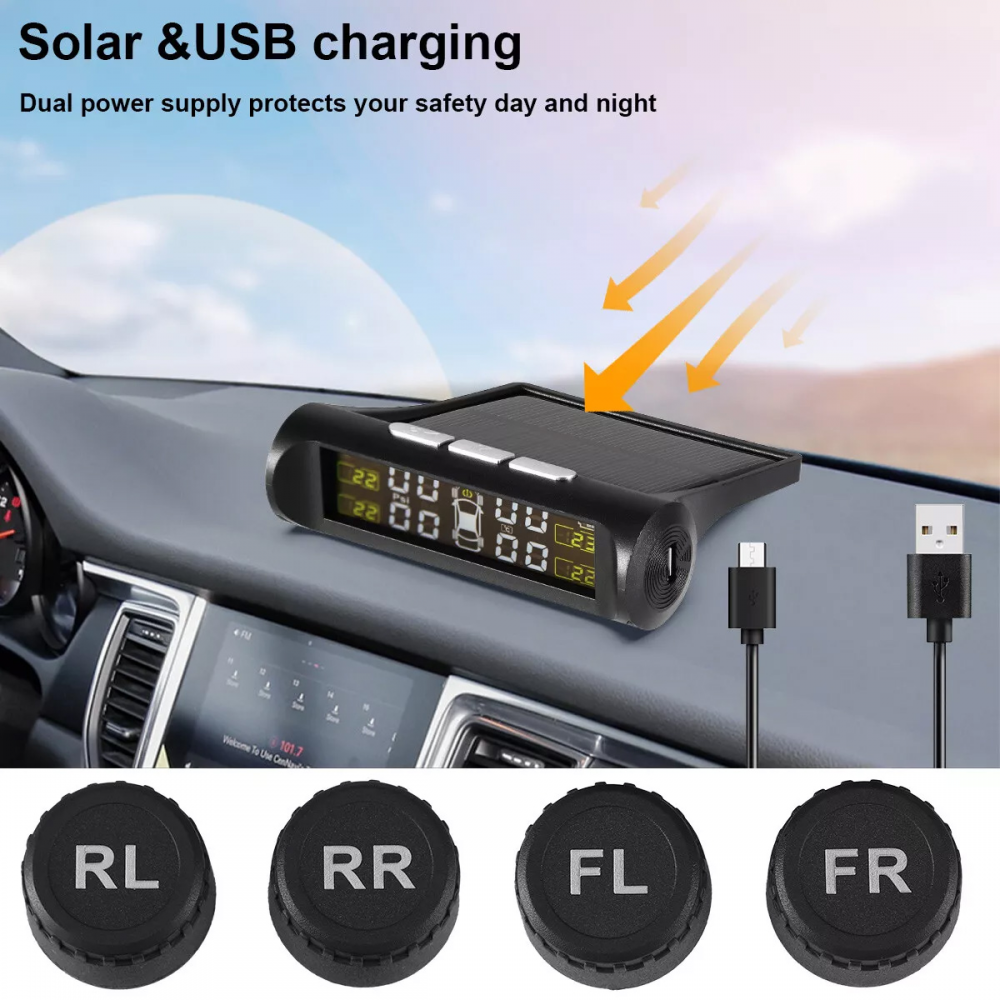 Merac pritiska u gumama JWD solarni