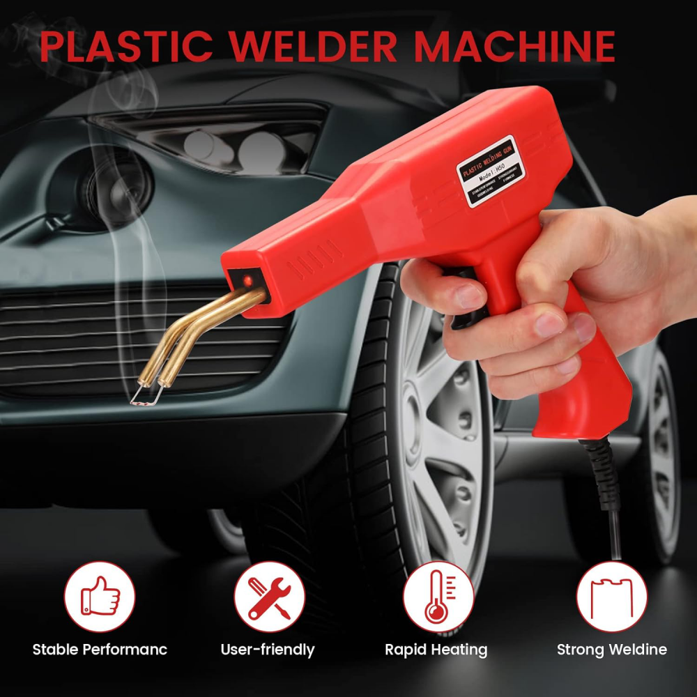 Set za popravku auto branika i plasticnih komponenti JWD crveni