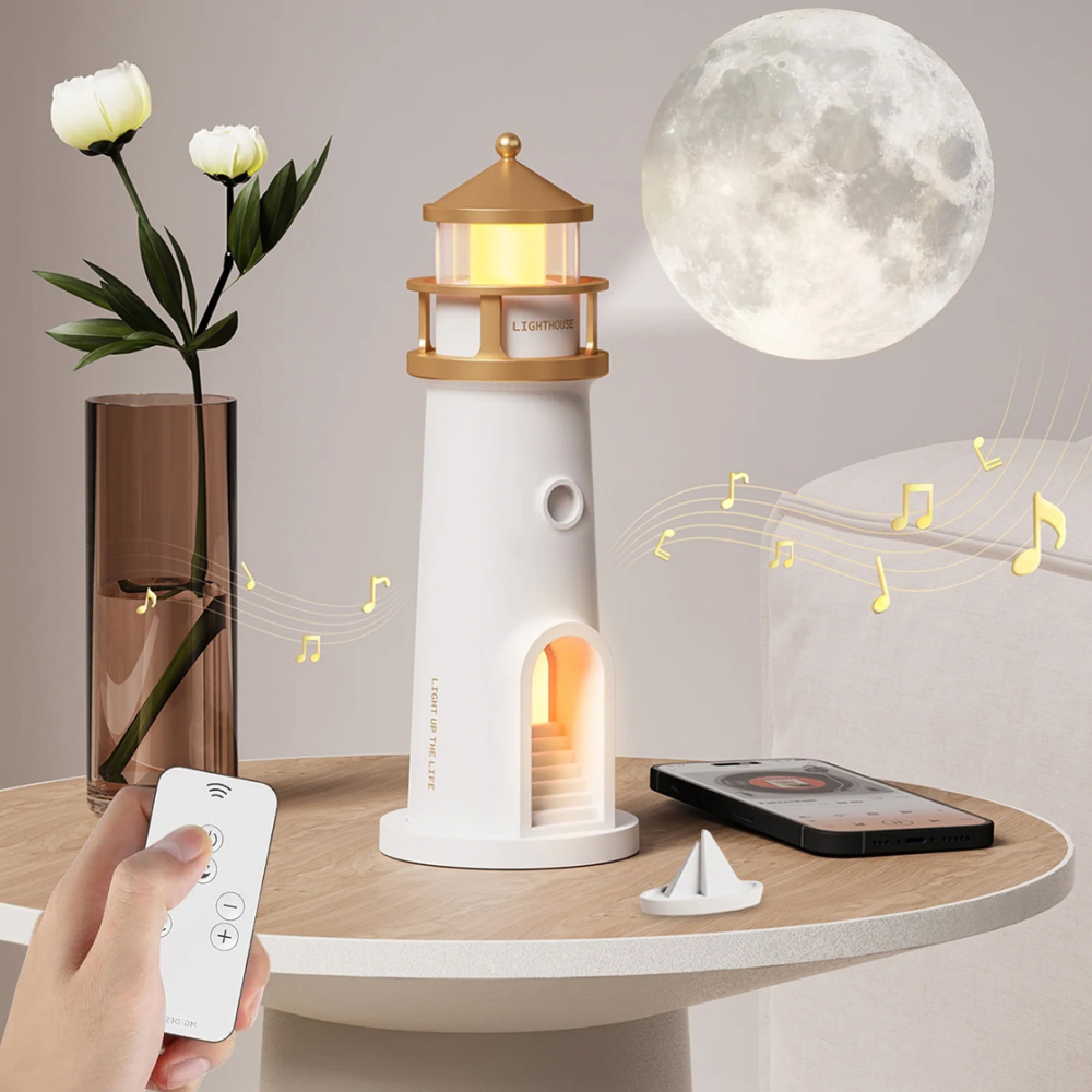 LED ambient lampa Svetionik sa BT zvucnikom JWD, daljinskim upravljac