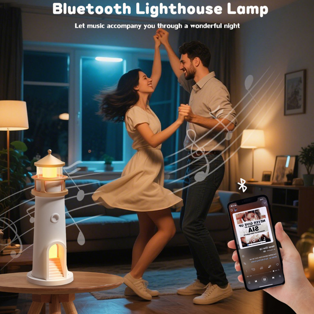 LED ambient lampa Svetionik sa BT zvucnikom JWD, daljinskim upravljac