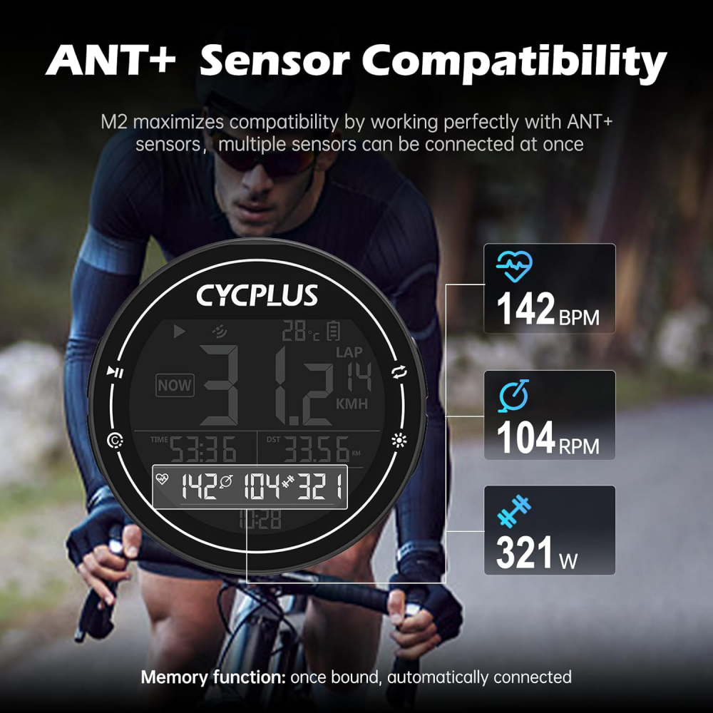 CYCPLUS M2 GPS kompjuter za biciklu crni