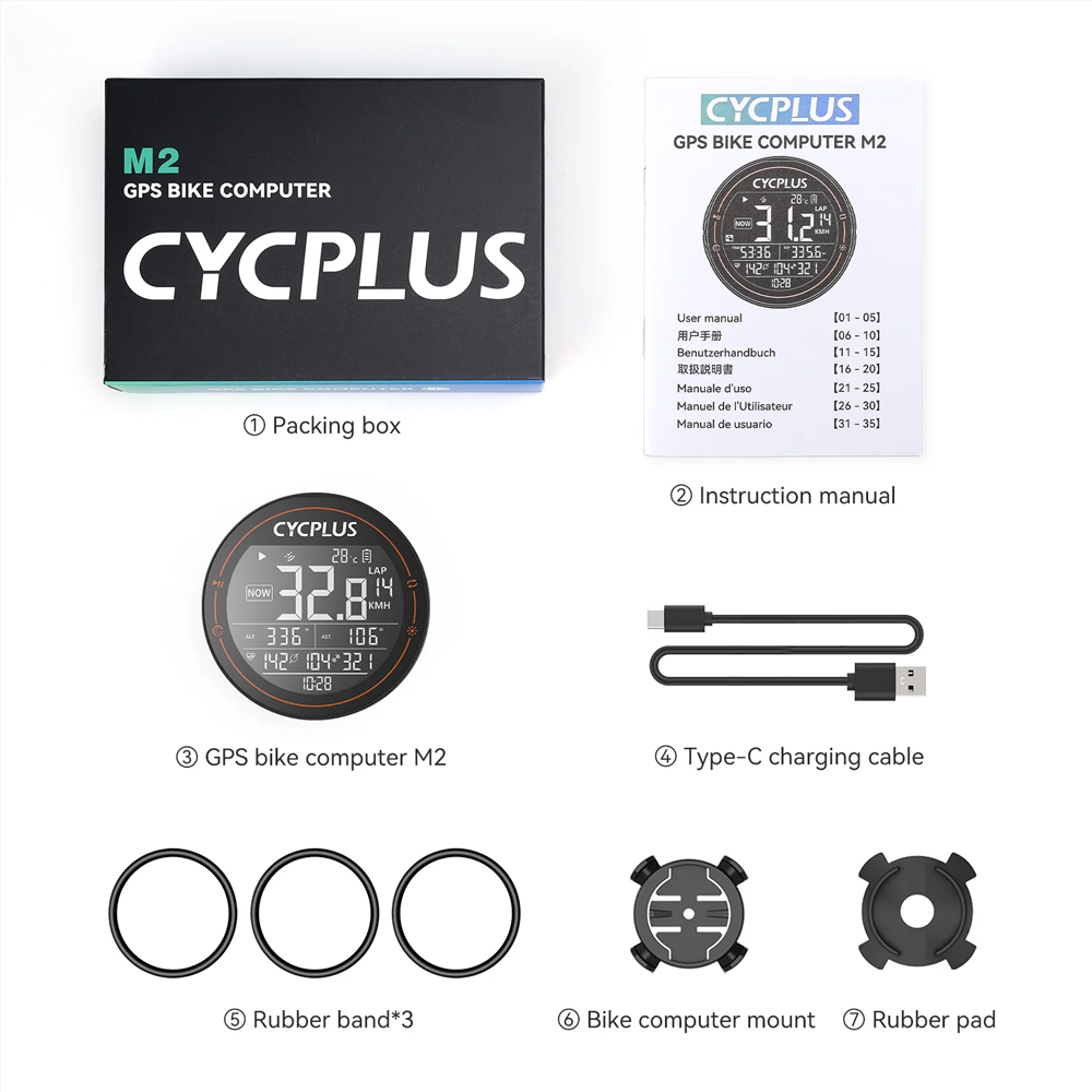 CYCPLUS M2 GPS kompjuter za biciklu crni