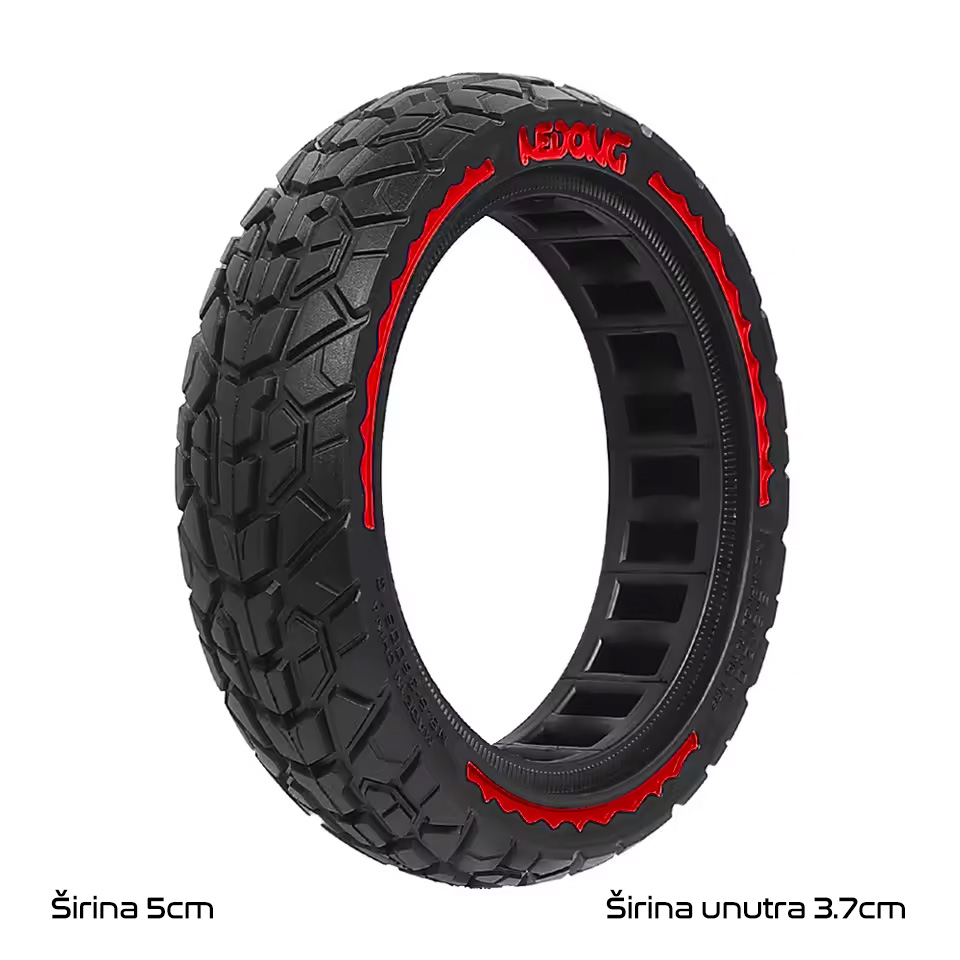 Guma za elektricni trotinet 8.5x2.0 inch off road crno crvena