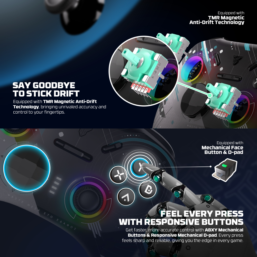 Joypad wireless Fantech WGP15V2S EOS PRO II S Geminus multiplatform RGB crni