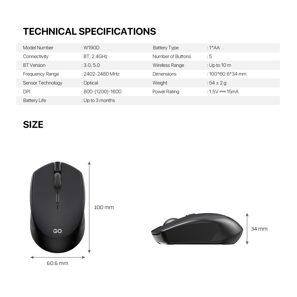 Kancelarijski Wireless mis Fantech W190 zuti