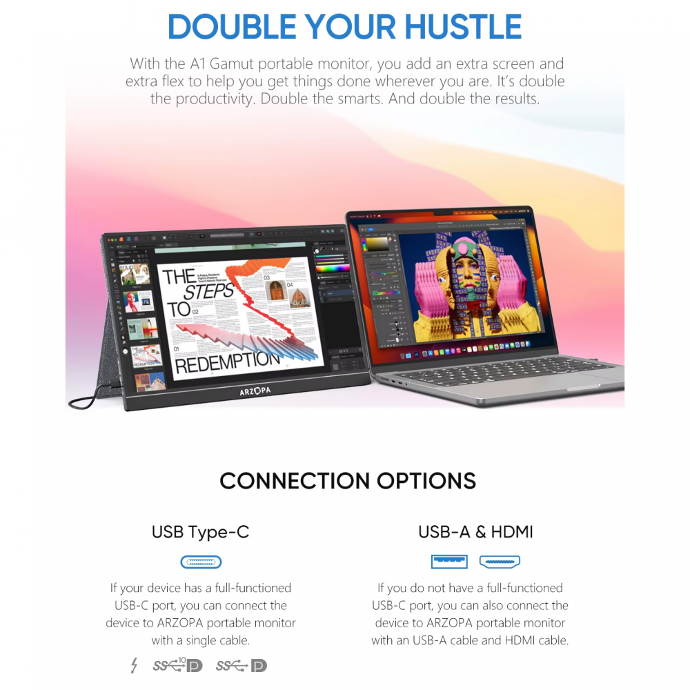 Eksterni prenosni monitor Arzopa A1 Gamut 15,6 inch FHD