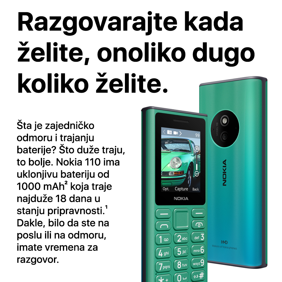 Mobilni telefon HMD Nokia 110 2024 2.0" Type-C crni