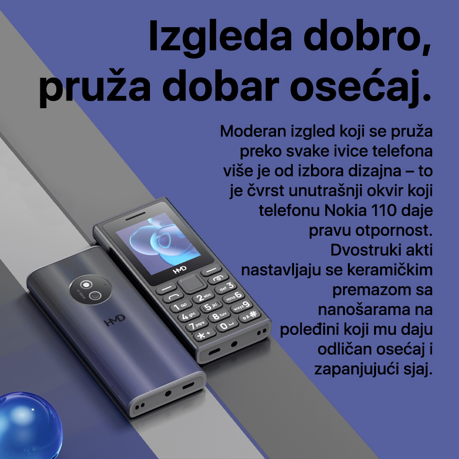 Mobilni telefon HMD Nokia 110 2024 2.0" Type-C crni