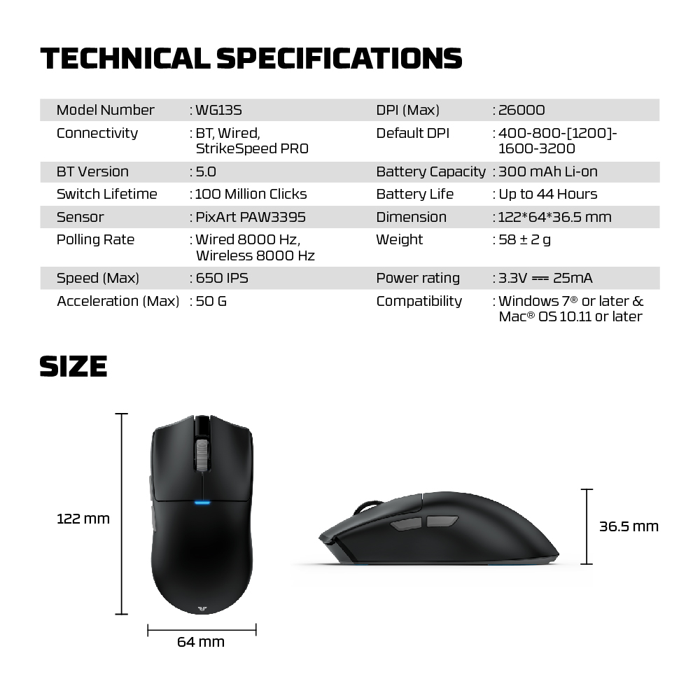 Mis Wireless Gaming Fantech WG13S Tanto S Space Edition