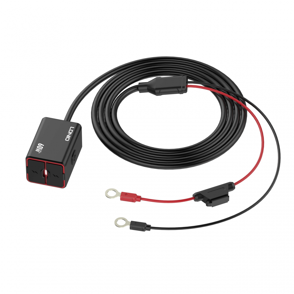Punjac za motor LDNIO C108 QC 30W, PD 30W total power 60W crni